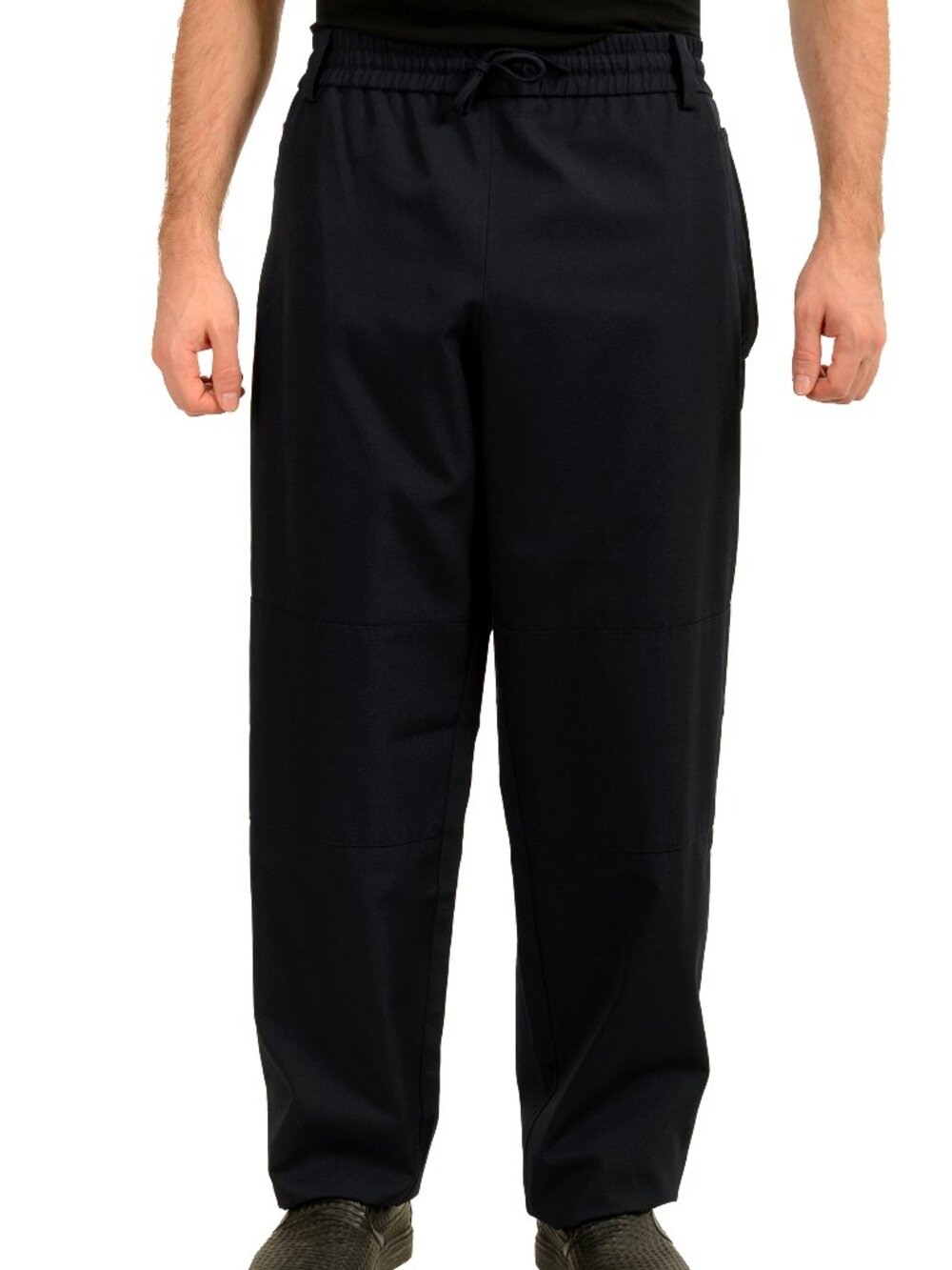 Scuderia Ferrari Men's Navy Blue Elastic Waist Pants US S IT 48